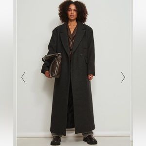 Na-KD Big Shoulders Oversized Wool Blend Coat